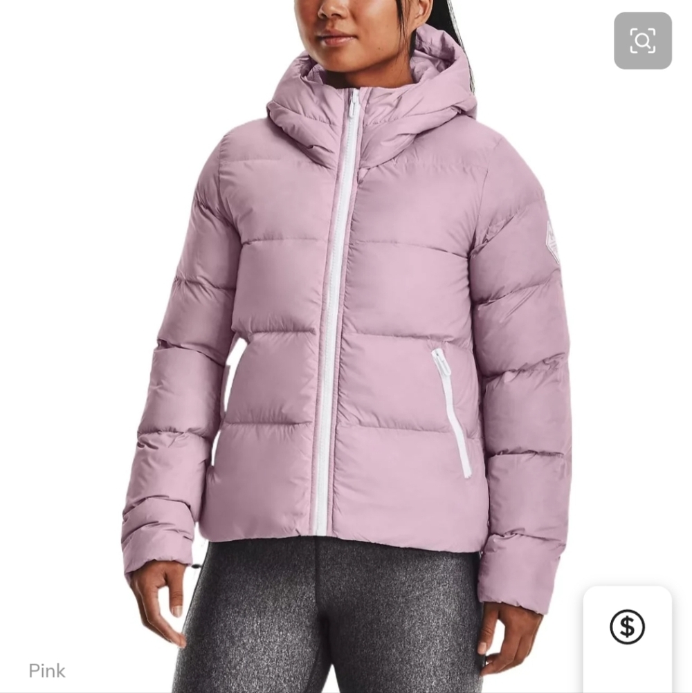 EUC Under Armour Storm Coldgear Infrared Light Pink 🩷 Puffer Jacket Size XXL